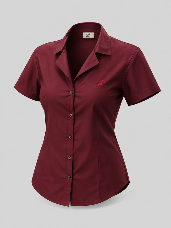 Meraki Burgundy - Satin Cotton Silk