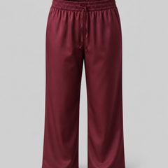 Meraki Burgundy - Satin Cotton Silk