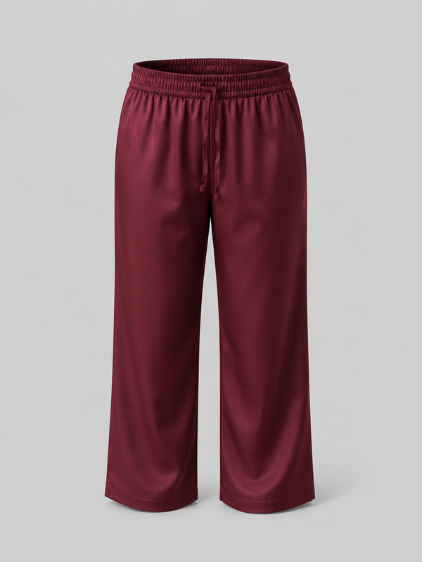 Meraki Burgundy - Satin Cotton Silk