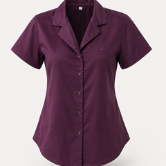 Silky Plum Satin Shirt & Pants