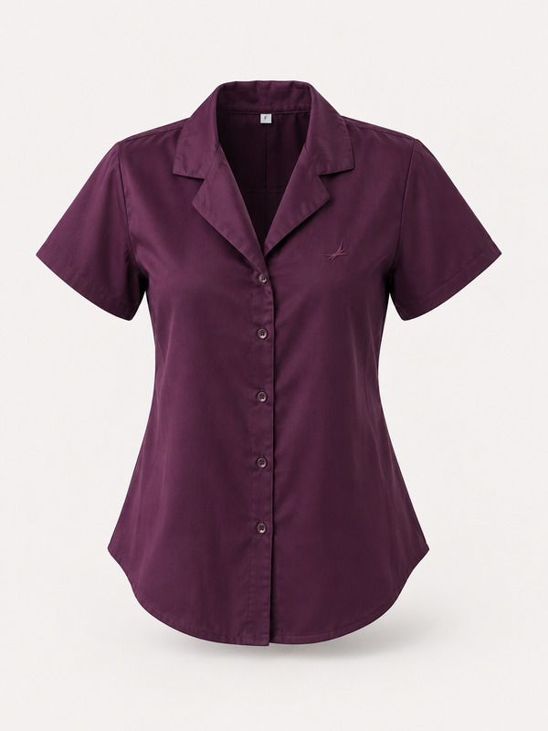 Silky Plum Satin Shirt & Pants