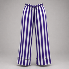 Purple Stripe Cotton Night Suit Set