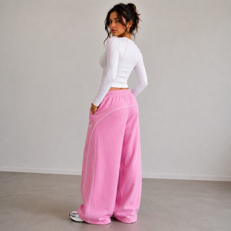 Pink Straight-Fit Lounge Pants (Heggee Edition)