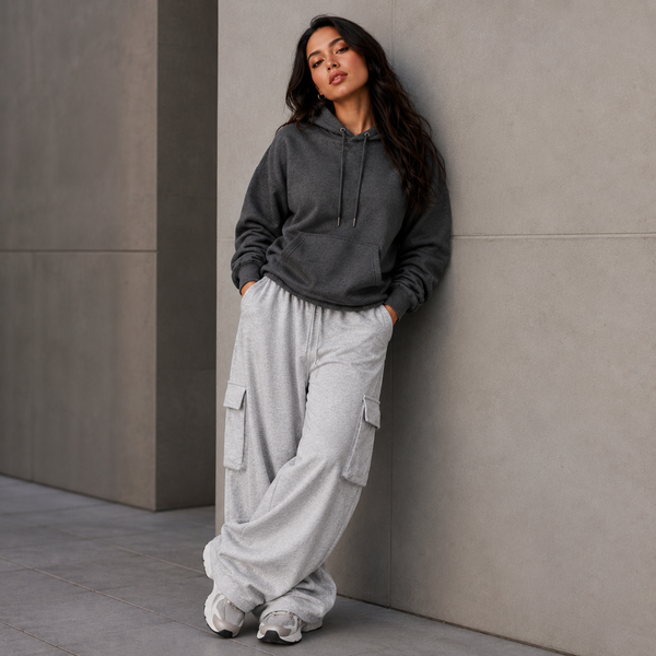 Light Grey Utility Cargo Sweatpants