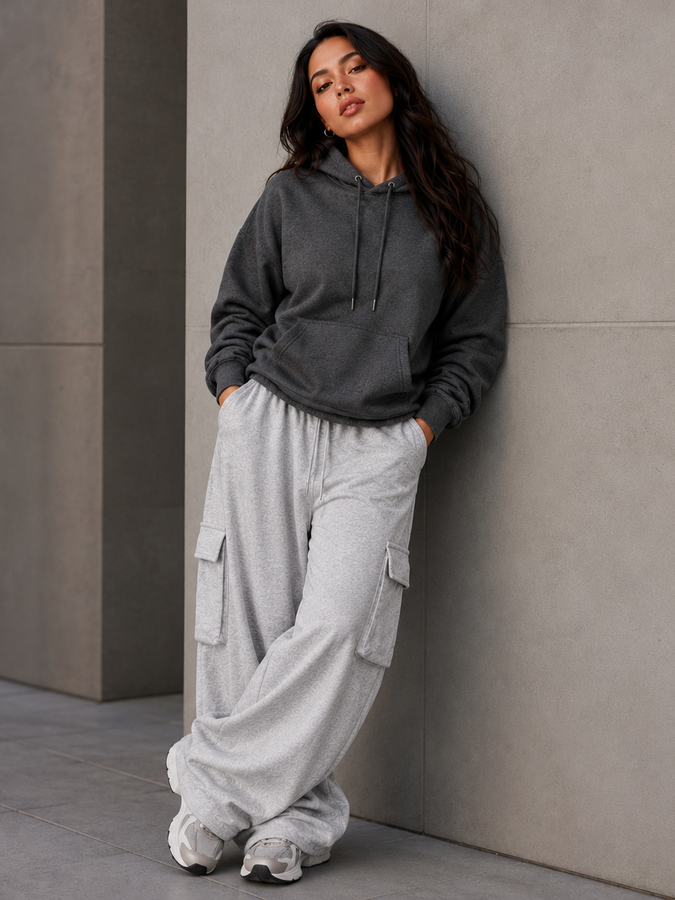 Light Grey Utility Cargo Sweatpants