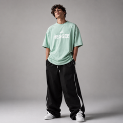Mint Green Oversized Logo Tee