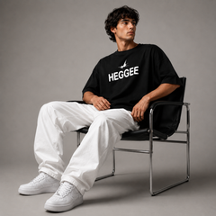 Black Oversized Logo Tee
