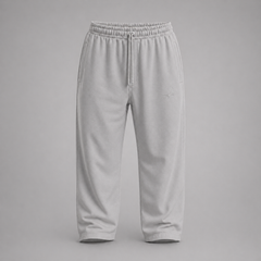 Gray sweatpants on a gray background