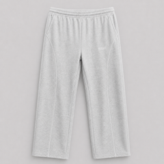 Gray sweatpants on a light gray background