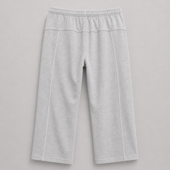 Grey sweatpants on a gray background
